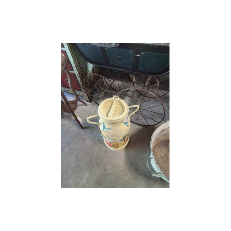 BROC A LAIT MÉTAL PEINT JAUNE