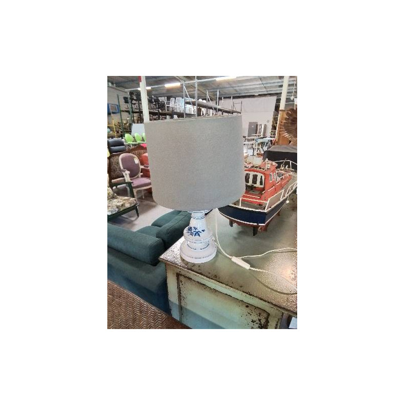 LAMPE CÉRAMIQUE BLANC BLEU AJ TAUPE 