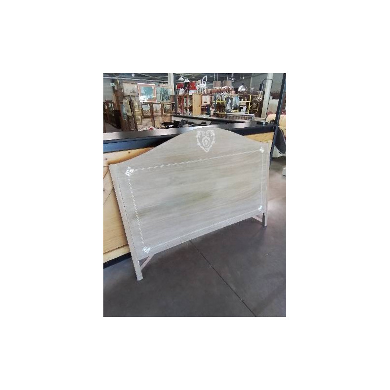 TÊTE DE LIT BOIS TAUPE AU COEUR 160X120CM