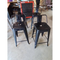 TABOURET DE BAR MÉTAL NOIR...