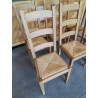 6 CHAISES CHÊNE BLOND PAILLÉ DOSSIER 3 BARREAUX 