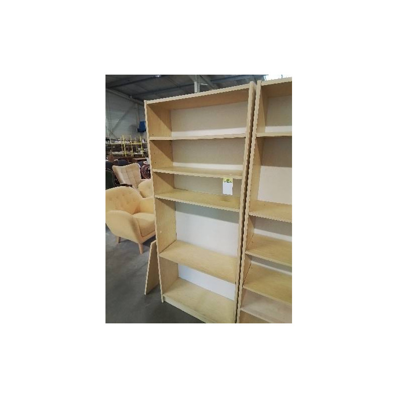 BIBLIOTHÈQUE BOIS CLAIR 6 NICHES 