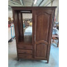 ARMOIRE BOIS MOULURÉ 1 NICHE 3 TIROIRS 1 PORTE STYLE RÉGENCE 