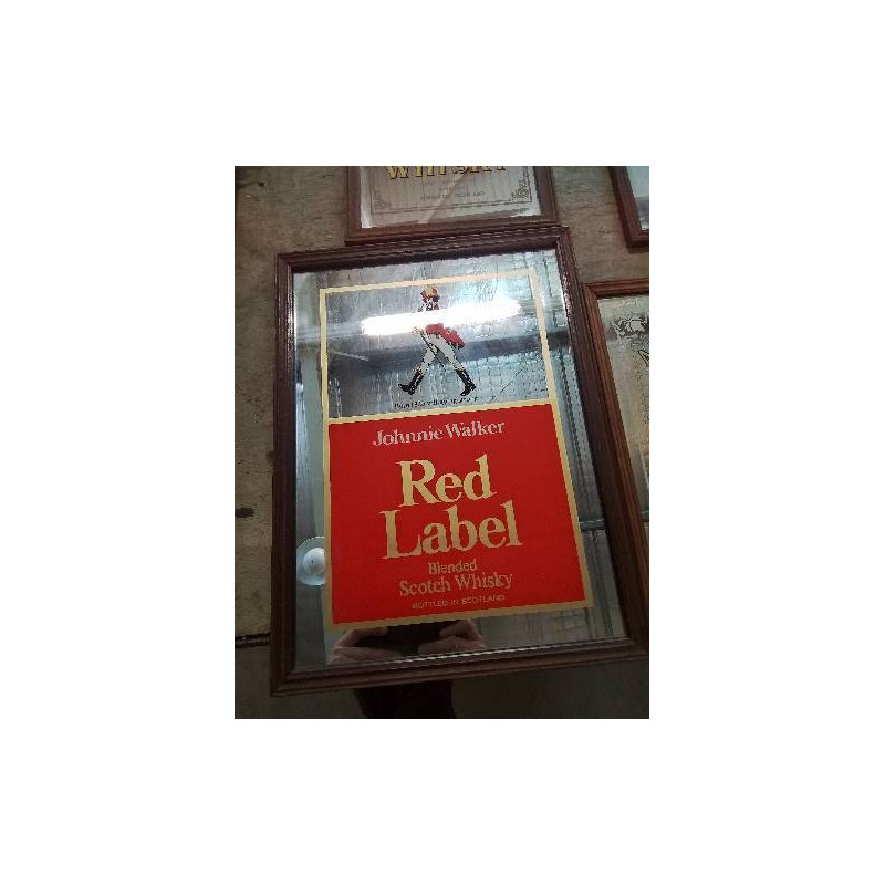 MIROIR PUBLICITAIRE JOHNNIE WALKER RED LABEL
