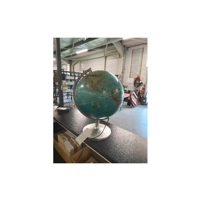 GLOBE TERRESTRE LUMINEUX SCAN GLOBE A/S DANEMARK ANNÉES 80