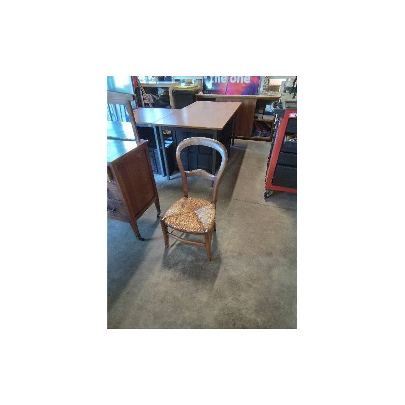 CHAISE DE NOURRICE BOIS PAILLÉ FIN XIXE