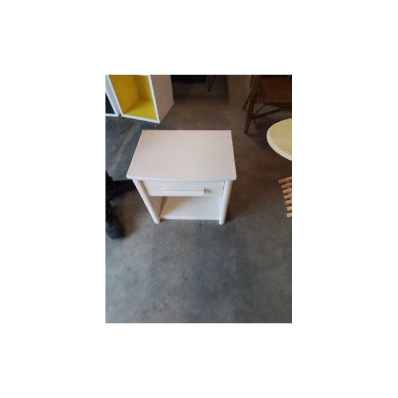 CHEVET BOIS ECRU 1 TIROIR 1 NICHE 