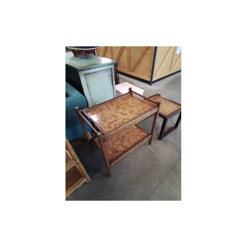 DESSERTE BOIS 2 PLATEAUX AMOVIBLES 