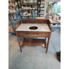TABLE DE TOILETTE LOUIS PHILIPPE 1 TIROIR DESSUS MARBRE BLANC  