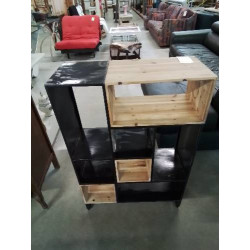 BIBLIOTHÈQUE METAL NOIR ET...