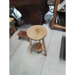 SELLETTE RONDE TRIPODE BOIS...