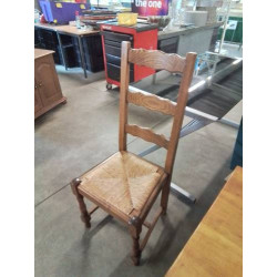 CHAISE BOIS PAILLÉ A...