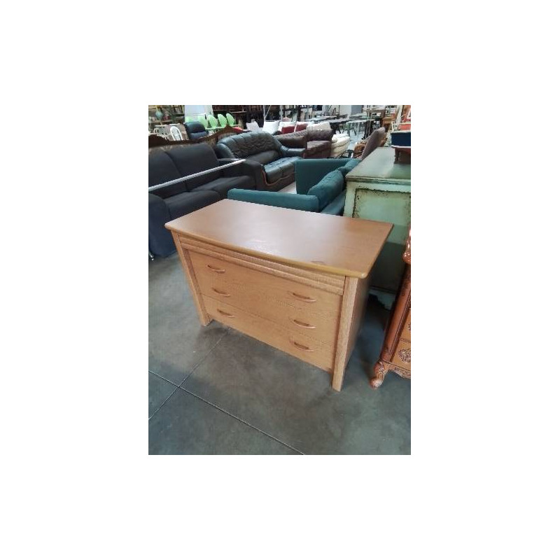 COMMODE BOIS CLAIR 4 TIROIRS 