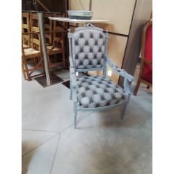 FAUTEUIL BOIS PEINT...