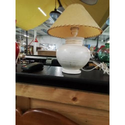 LAMPE CÉRAMIQUE ECRU ET...