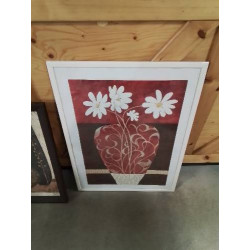 GRAVURE BOUQUET VASE ROUGE