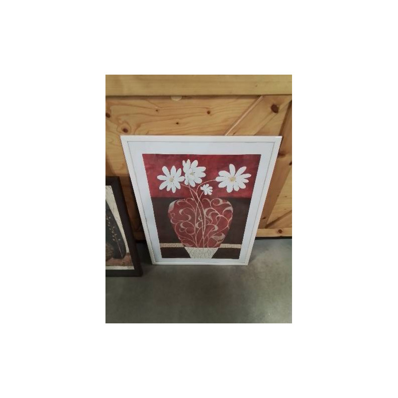 GRAVURE BOUQUET VASE ROUGE