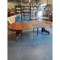 TABLE OVALE EXTENSIBLE BOIS...