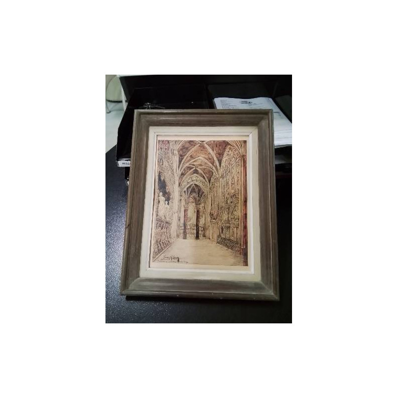 ENCRE SUR PAPIER CATHÉDRALE DE ROUEN VU DE LA CHAPELLE DE LA VIERGE FRANCISQUE RABERAIN(1888-1967)