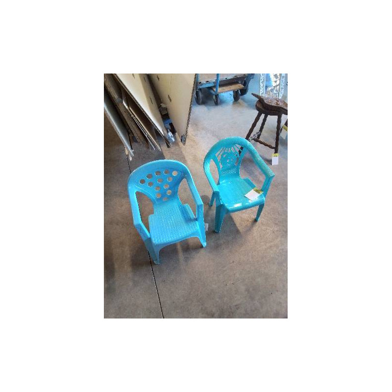 CHAISE DE JARDIN ENFANT RÉSINE BLEU