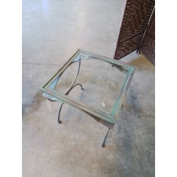 TABLE BASSE CARRÉE FER...