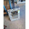 MIROIR RECTANGULAIRE BOIS AJOURÉ ECRU
