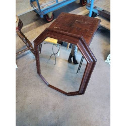 MIROIR OCTOGONAL BOIS MOULURÉ 