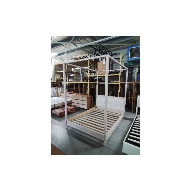 LIT A BALDAQUIN MAISON DU MONDE BOIS CERUSÉ 140X190 CM