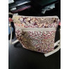 SAC BANDOULIERE TISSU FLEURS 2 POCHES