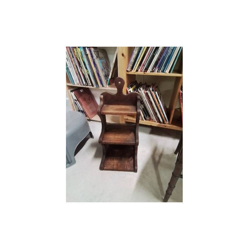 ÉTAGÈRE MURALE BOIS CHANTOURNÉ 3 TABLETTES 