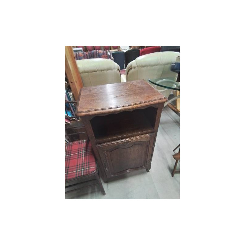 MEUBLE BOIS MOULURÉ 1 PORTE 1 NICHE STYLE REGENCE 