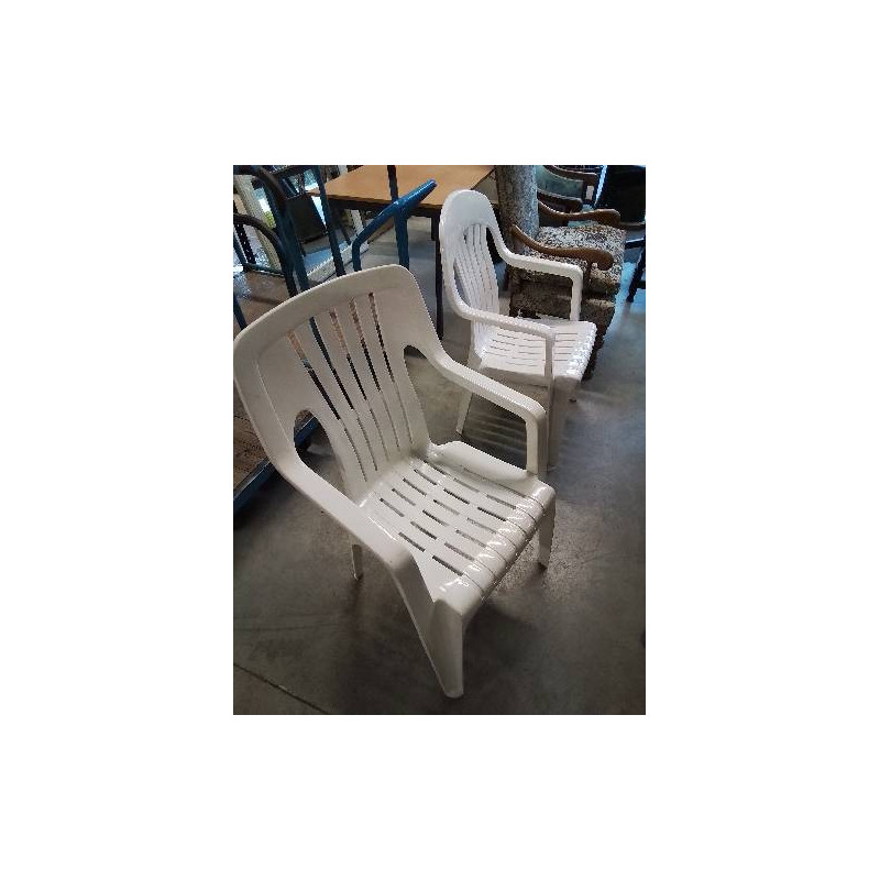 FAUTEUIL DE JARDIN RÉSINE BLANC 