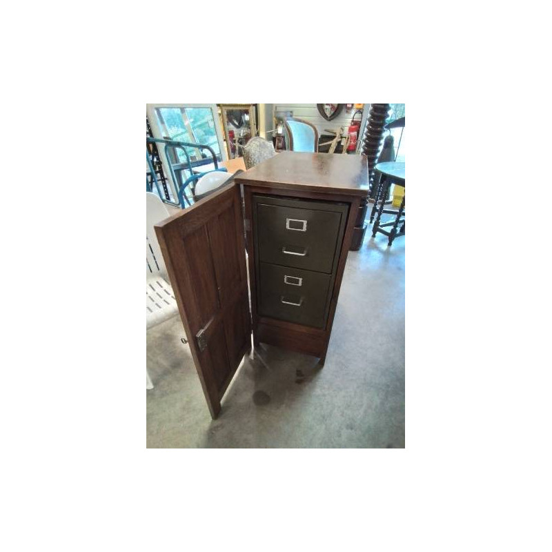 MEUBLE BOIS MOULURÉ INTERIEUR CLASSEUR INTÉRIEUR 2 TIROIRS 