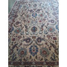 TAPIS LAINE FAIT MAIN TABRIZI IRAN BEIGE OCRE BLEU 229X333