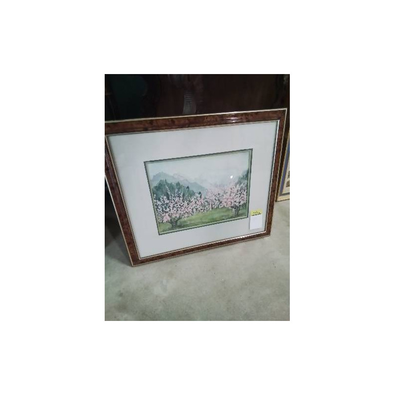 AQUARELLE ARBRES EN FLEURS COLETTE PRUDHOMME 