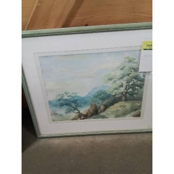 AQUARELLE FORÊT ET MONTAGNE...