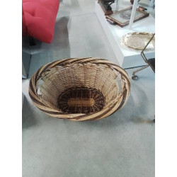 CORBEILLE VANNERIE BICOLORE