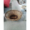 CORBEILLE VANNERIE BICOLORE