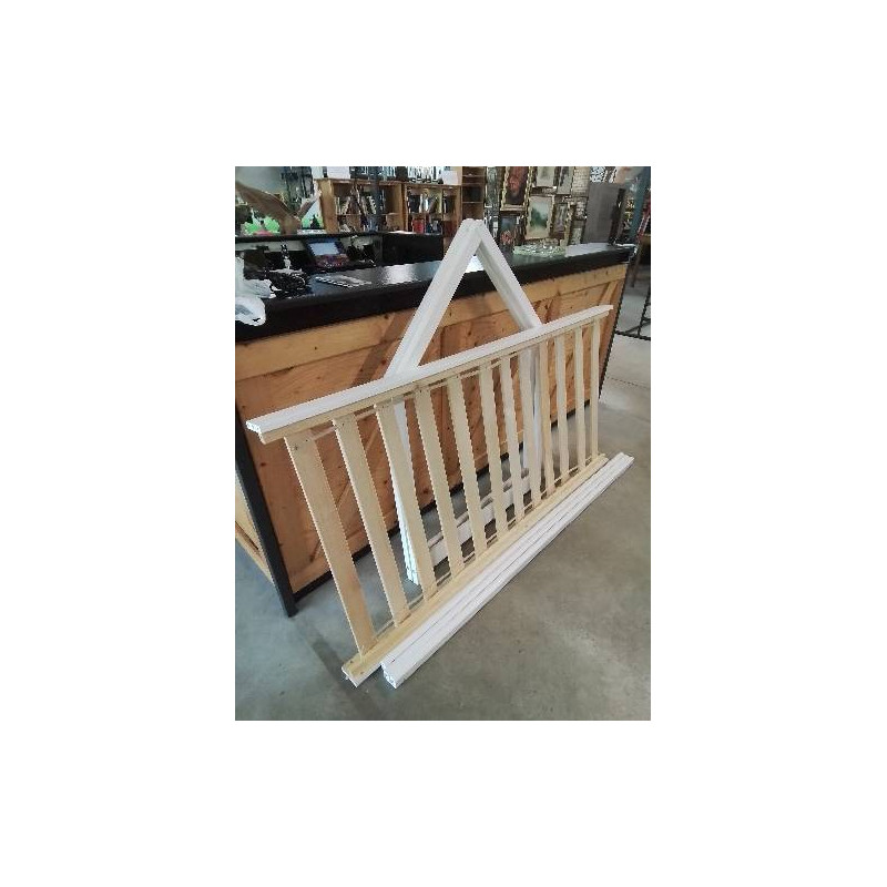 LIT MAISONNETTE ENFANT BOIS BLANC 90X190CM