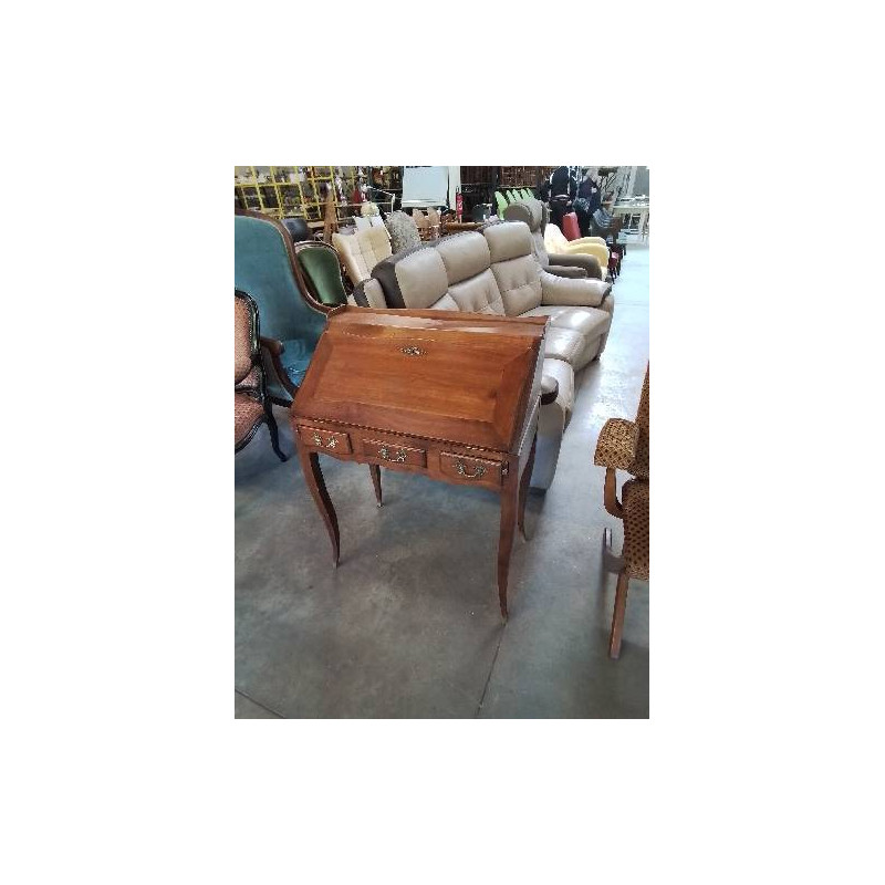 SECRÉTAIRE DE PENTE BOIS CLAIR 3 TIROIRS STYLE LOUIS XV