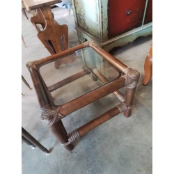 TABLE BASSE CARRÉ ROTIN...