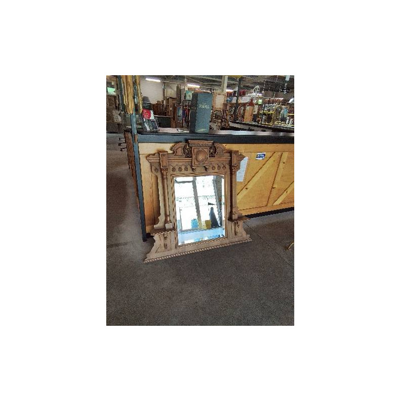 MIROIR BOIS A FRONTON 125X115