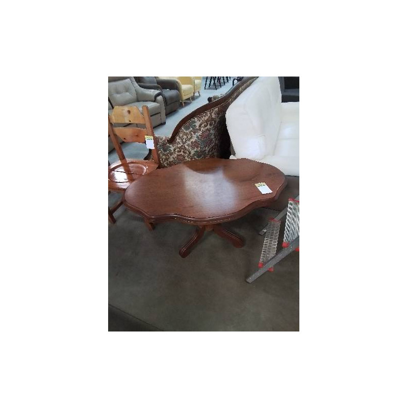 TABLE BASSE VIOLONNÉE BOIS CLAIR PIED TRIPODE 