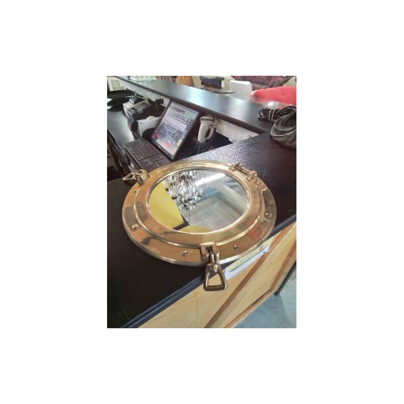 MIROIR HUBLOT LAITON STYLE MARINE 