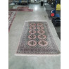 TAPIS LAINE FAIT MAIN PAKISTAN ROSE ROUGE GRIS122X185