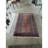 TAPIS LAINE FAIT MAIN ROUGE BLEU ECRU 94X161