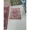 TAPIS LAINE FAIT MAIN HAMADAN IRAN  ROUGE BLEU OCRE 71X106