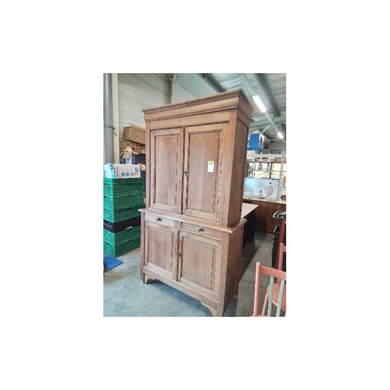 BUFFET 2 CORPS BOIS MOULURÉ 2 PORTES 2 TIROIRS LOUIS PHILIPPE 