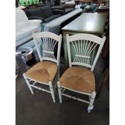 PAIRE DE CHAISES BOIS BLANC...