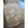 TAPIS LAINE CERCLES BEIGE TAUPE 300X200CM LIGNE PURE